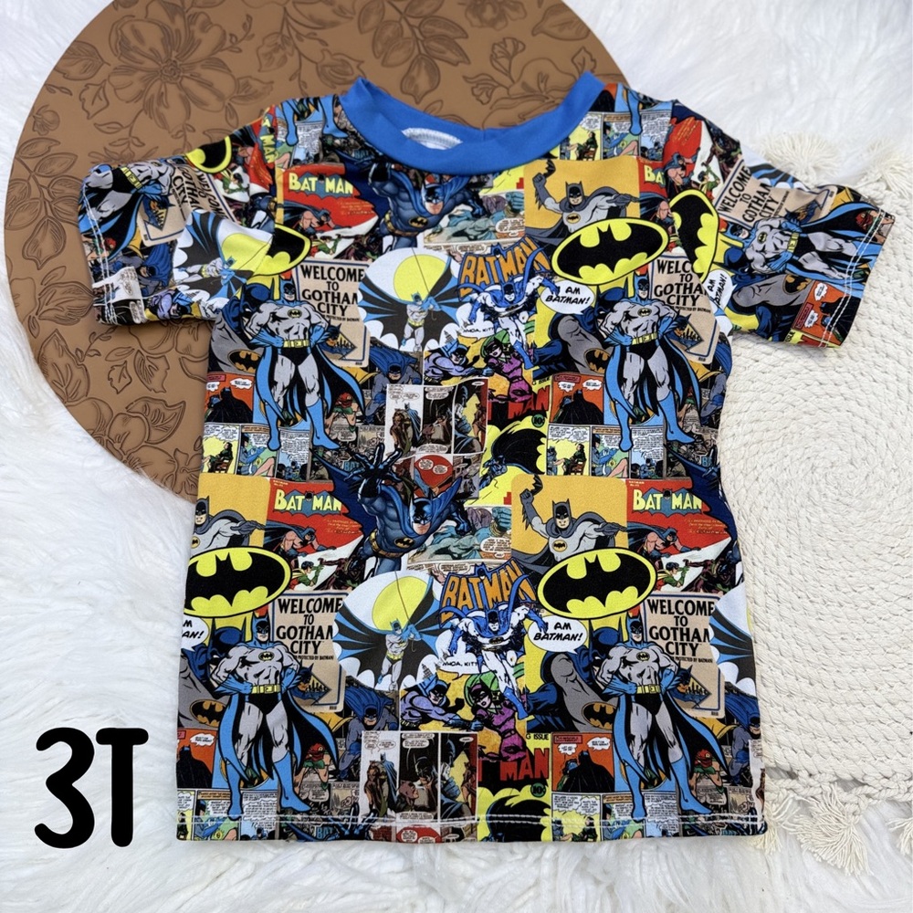 Batman Short Sleeve Comic Print Tee - 3T